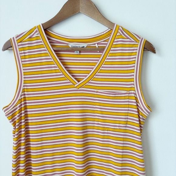 Toad & Co Swifty Striped Tank Dress Medium Athleisure - Picture 2 of 6
